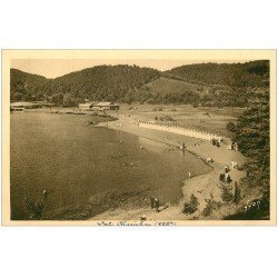 carte postale ancienne 63 LAC CHAMBON. Cabines de Plage