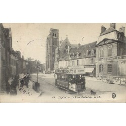 21 DIJON. Tramway "Godin" Place Emile Zola 1919