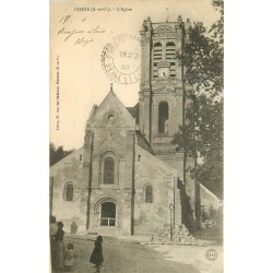 95 CHARS. L'Eglise avec animation 1907