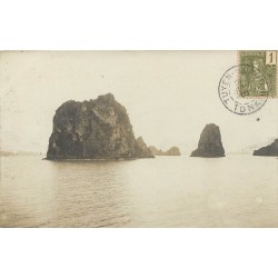 Viêt-Nam TONKIN. Baie d'Along 1909 Rochers à la sortie d'Hongay