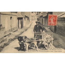 80 AULT-ONIVAL. Un Marchand de Poissons avec un superbe attelage de chiens 1914