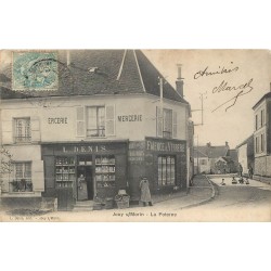 77 JOUY-S-MORIN. La Poterne épicerie mercerie " Denis " vers 1906