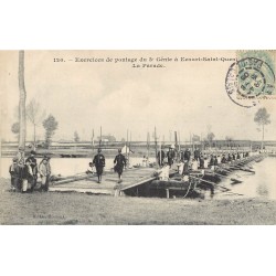 62 ECOURT-SAINT-QUENTIN. La Parade exercices pontage du 3° Génie 1905