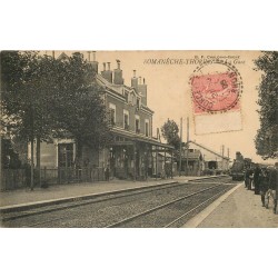 71 ROMANECHE-THORINS. La Gare avec arrivée du Train 1906