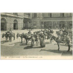 carte postale ancienne 63 LE MONT DORE. Anière et Anes Place Michel-Bertrand 1908