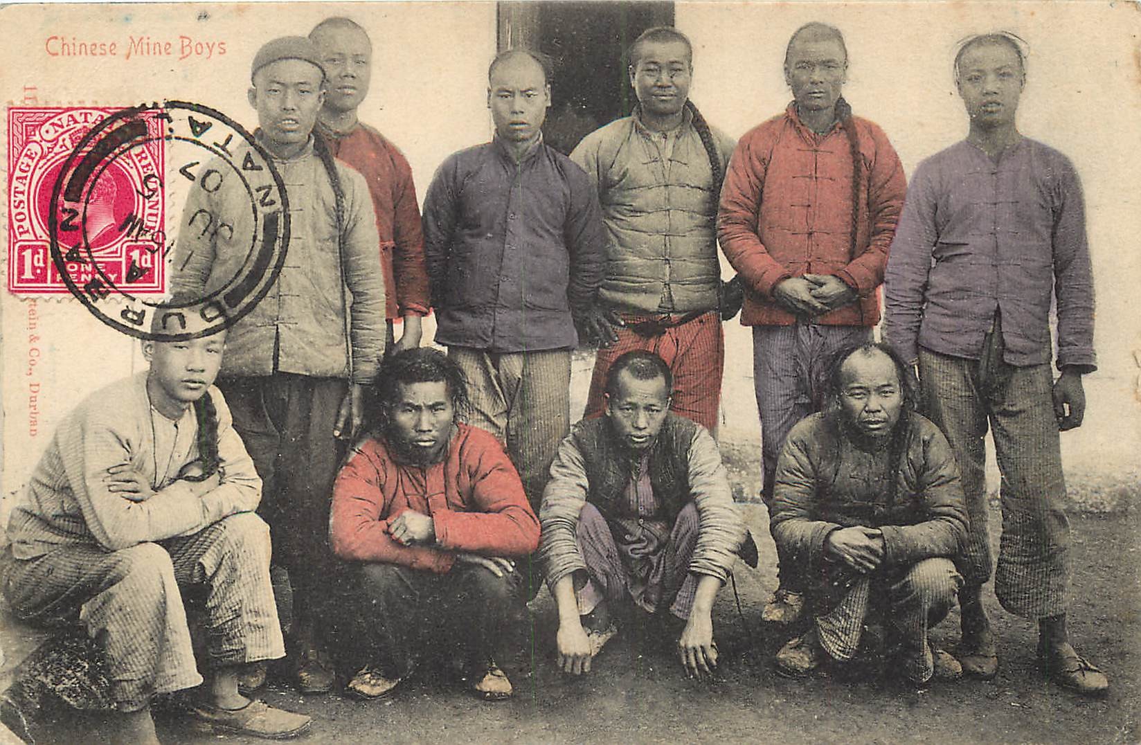 Afrique du Sud DURBAN 1907 Chinese Mine Boys