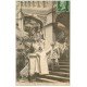 carte postale ancienne 63 LE MONT DORE. Grand Escalier Etablissement Thermal 1924