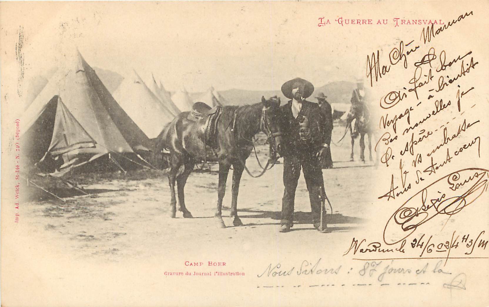 Afrique. LA GUERRE AU TRANSVAAL 1902 Camp Boer