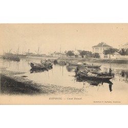 Viêt-Nam HAÏPHONG. Barques d'habitations sur Canal Bonnal vers 1900