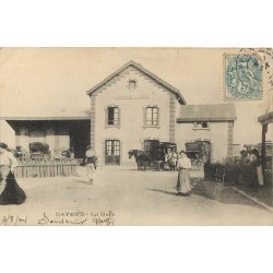 80 CAYEUX-SUR-MER. Attelages à la Gare 1904