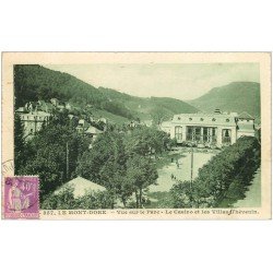 carte postale ancienne 63 LE MONT DORE. Lot de 8 Cpa. Parc, Casino, Villas Thévenin, Chaîne Sancy, Hôtel Palace, ....