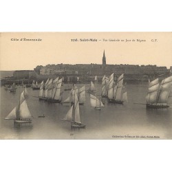 35 SAINT-MALO. Barques de Pêche un Jour de Régate