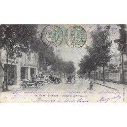 94 SAINT-MAUR le Parc. Voitures anciennes devant concessionnaire Labbé Avenue de la République 1905