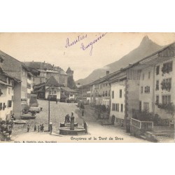 Suisse GRUYERES et la Dent de Broc vers 1900...