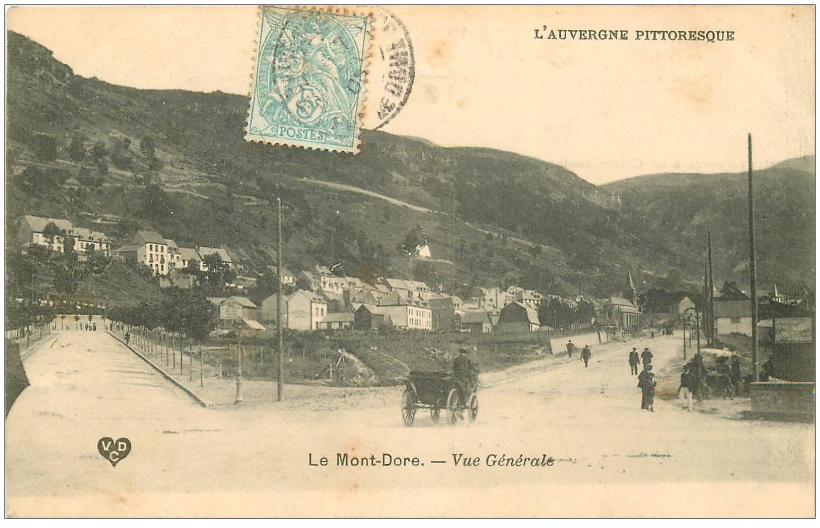 carte postale ancienne 63 LE MONT DORE. Vue générale 1905