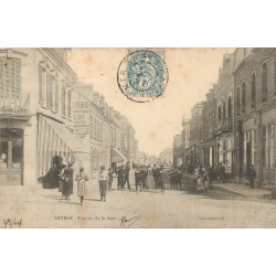 80 CAYEUX. Animation Avenue de la Gare 1904
