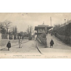 92 COURBEVOIE. La Gare rue Sébastopol 1904