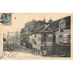 94 CHARENTON. Vielles maisons à pignon et Café Minot près du Pont 1904