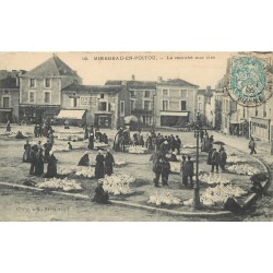 86 MIREBEAU-EN-POITOU. Le Marché aux Oies et Epicerie Parisienne 1905