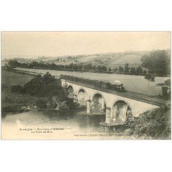 carte postale ancienne 63 LE PONT DE BLOT. Train et Locomotive à vapeur