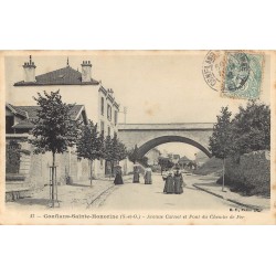 78 CONFLANS-SAINTE-HONORINE. Pont du Chemin de Fer sur l'Avenue Carnot 1906