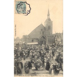 62 BERCK PLAGE. Eglise Notre-Dame des Sables et le Marché 1905