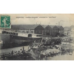 95 ARGENTEUIL. Chantiers Claparède lancement du " José Rosas " 1909