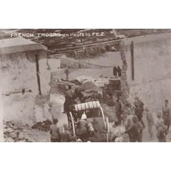 Maroc French Troops en route to FEZ vers 1927 Armée colonialiste française