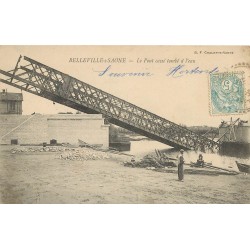 69 BELLEVILLE-SUR-SAONE. Le Pont cassé tombé à l'eau 1905