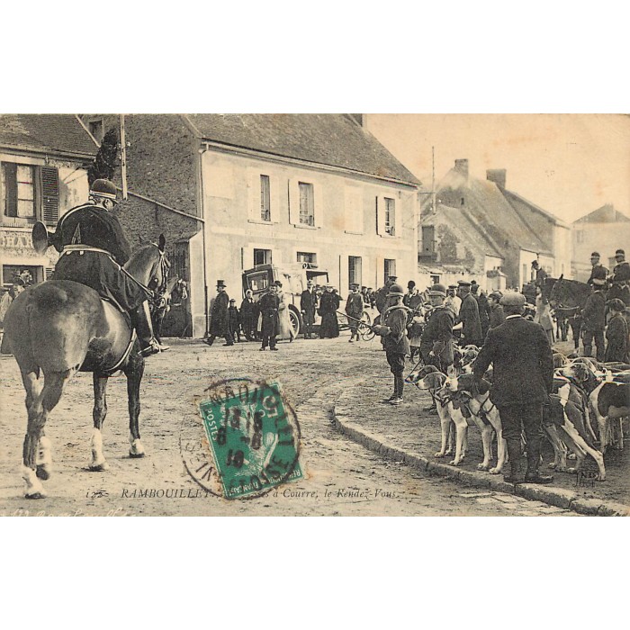 Ancienne Carte Postale De Rambouillet : La Chasse à Courre à L’Étang De