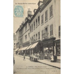 70 VESOUL. Nombreux commerces Rue Alsace Lorraine vers 1905