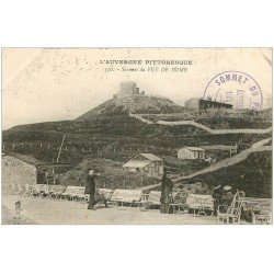 carte postale ancienne 63 LE PUY DE DOME. Le repos au Sommet