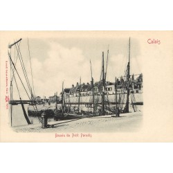 Carte précurseur vers 1900 CALAIS 62. Bassin du Petit Paradis