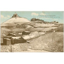 carte postale ancienne 63 LE PUY DE DOME. Observatoire sous la neige