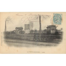77 LA FERTE-GAUCHER. La Gare et Café de l'Est 1905