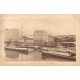PARIS 19. Canal de l'Ourcq. Gare circulaire avec Péniches et Etablissement Bernot 1930