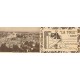 76 ELBEUF. Manufacture et Usines "La Toile" carte publicitaire double panoramique 27 x 9 cm