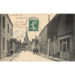 18 ARGENT SUR SAULDRE. Boucherie rue de Clémont 1914