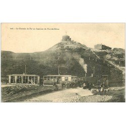 carte postale ancienne 63 LE PUY DE DOME. Train Locomotive Tramway Chemin de Fer