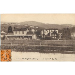 69 BEAUJEU. La Gare P-L-M 1922