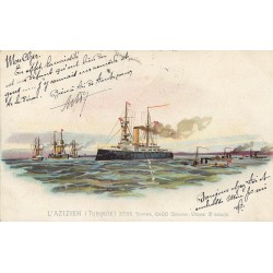 Transports Navire " L'AZIZIEH " Turquie. Télégraphie militaire Verdun 1901
