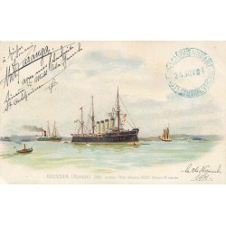 Transports Navire " ROSSIA " Russie. Télégraphie militaire Verdun 1901