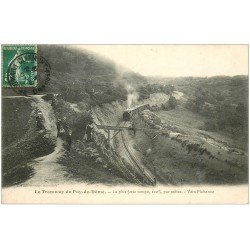 carte postale ancienne 63 LE PUY DE DOME. Train Tramway à la plus forte rampe 1907 Chemin de Fer