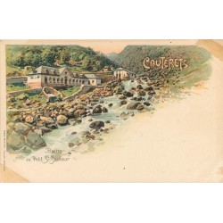 65 CAUTERETS. Carte précurseur vers 1900 Bains du Petit Saint-Sauveur