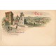 64 PAU. Carte précurseur vers 1900 Château Henri IV et environs