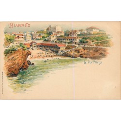 64 BIARRITZ. Carte précurseur vers 1900 le Port Vieux