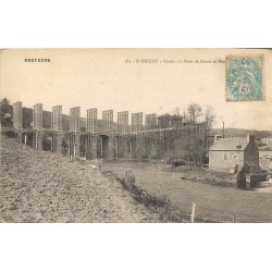 22 SAINT-BRIEUC. Viaduc du Pont de Gouet et Moulin de Souzin 1904