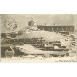 carte postale ancienne 63 LE PUY-DE-DOME. L'Observatoire sous la Neige 1913