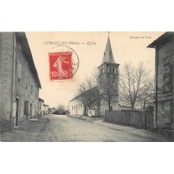 69 CORCELLES. Eglise et Hôtel 1908