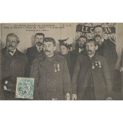 62 Catastrophe de COURRIERES. Les Héros décorés : Nény et Provost à l'Hôtel de Ville 1906